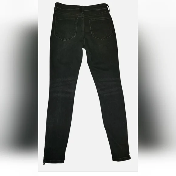 Athleta SculpTek Skinny Jeans Womens 4 Carbon Black Zip Ankle Stretch Mid Rise - Picture 3 of 15